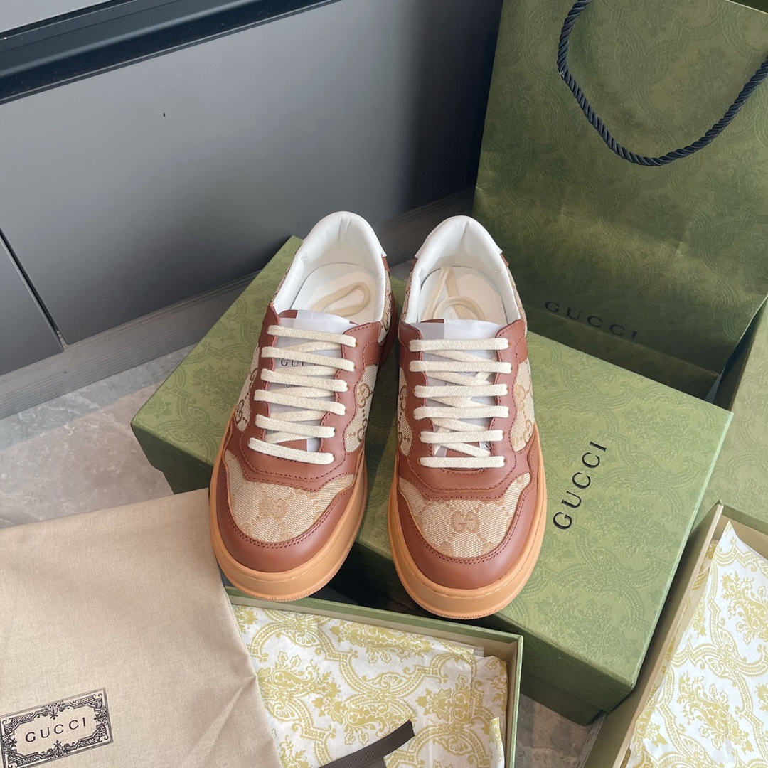 GUCCI 运动鞋 牛皮 双G 低帮
