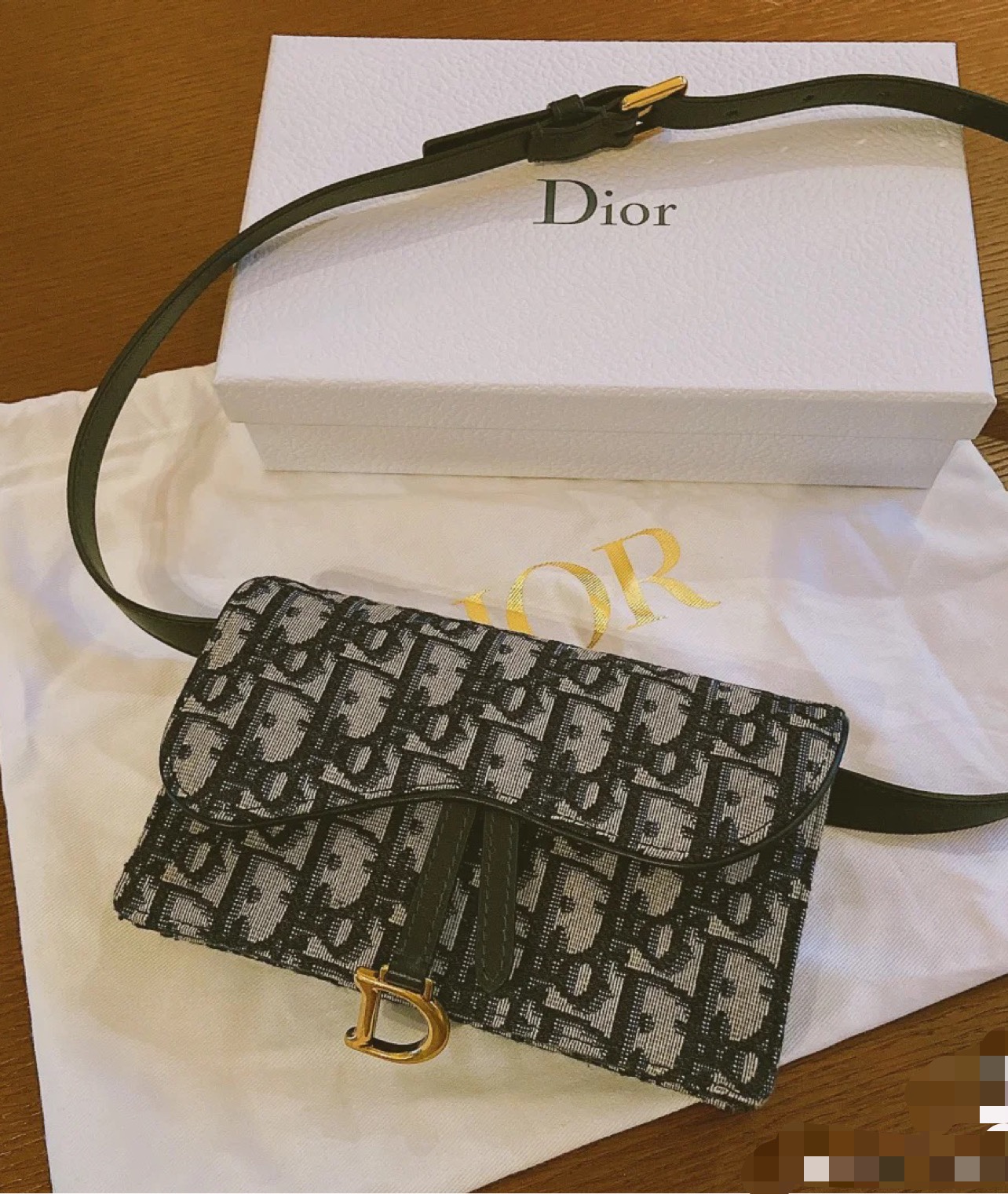 Find replica
 Dior Belt Bags & Fanny Packs Blue Gold Vintage Canvas Cowhide Oblique Chains