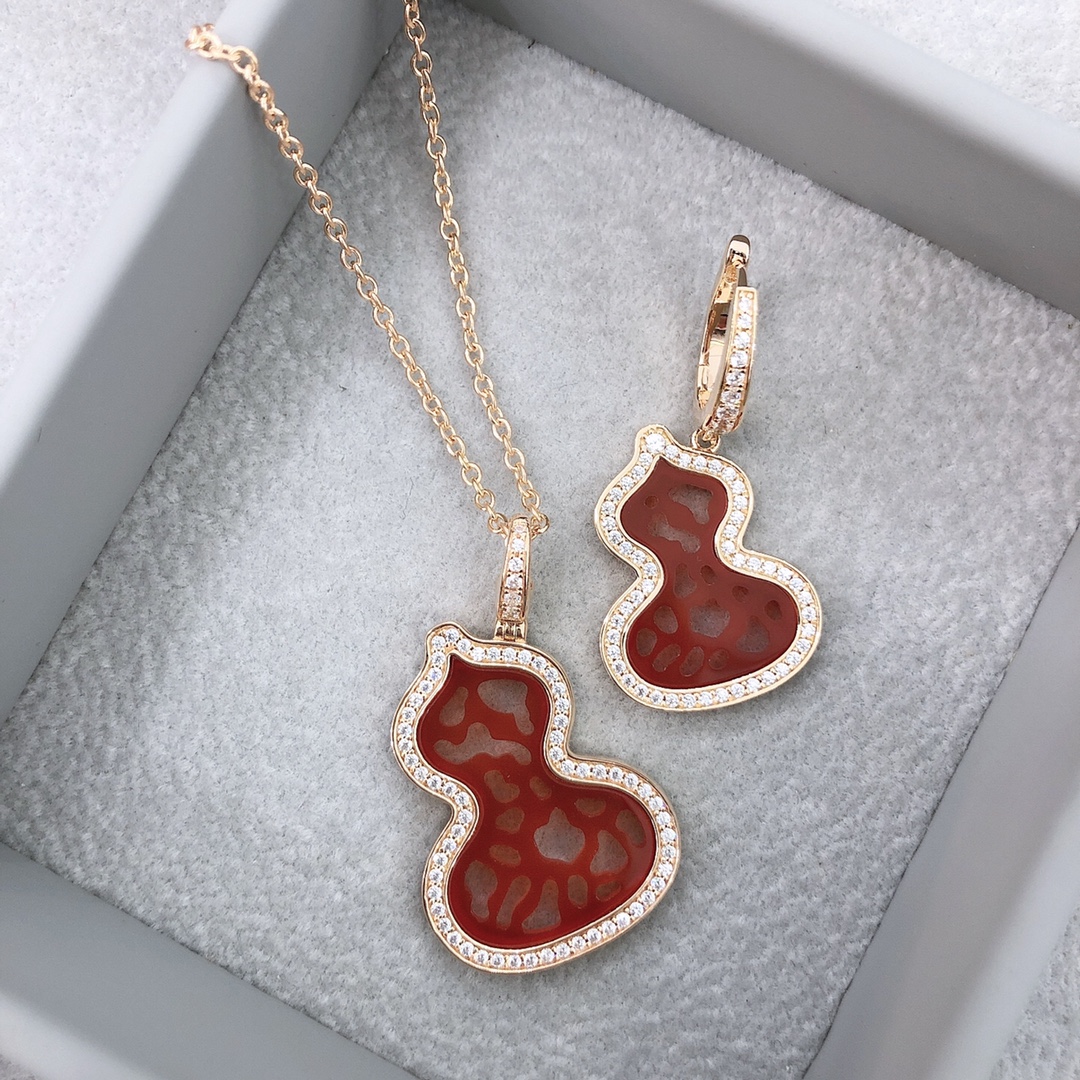 NO:634287,Lace hollow red gourd series 88280, Cardia high-end jewelry19860909蕾丝镂空红葫芦系列88280,,卡迪亚高端饰品,Jewelry