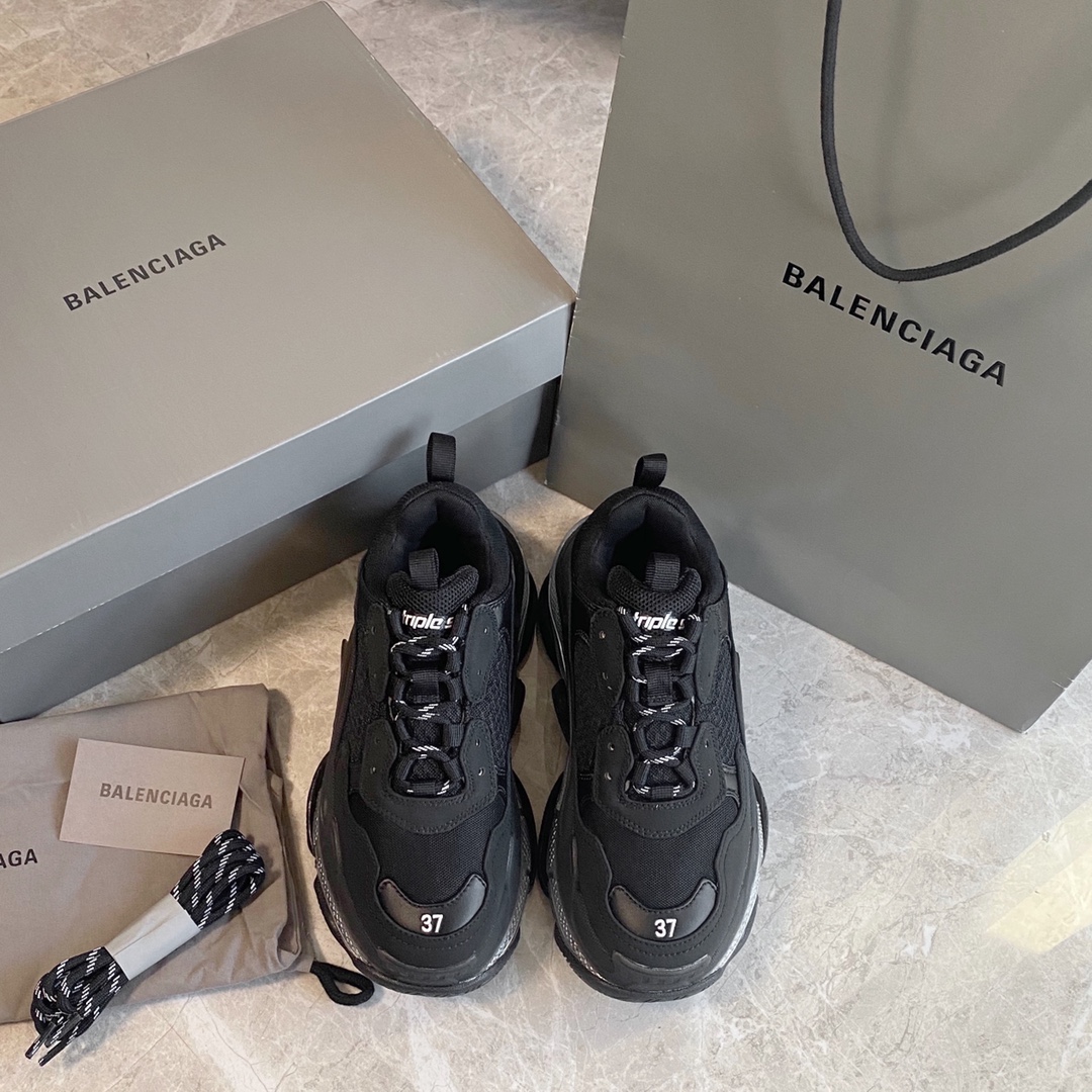 Negro y plateado BALENCIAGA · Balenciaga 2021ss nuevo nuevo color triplica los zapatos de papá con colchón de aire de c…