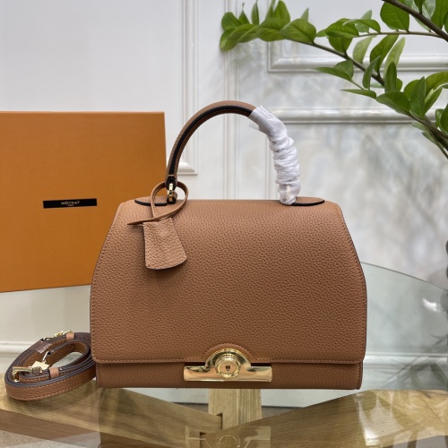 Moynat Réjane Taurillon Gex Leather Handbag - Petite Size, Caramel 1 Moynat Réjane Taurillon Gex Leather Handbag - Petite Size, Caramel