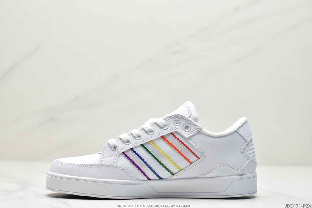 120 阿迪达斯Adidas Hardcourt Low 白彩色渐变复古潮流板鞋FX0625-莆田鞋,莆田鞋货源,高仿鞋,高仿鞋货源,安福档口,莆田高仿鞋,莆田鞋批发,高仿鞋批发,莆田高仿运动鞋,高仿运动鞋,莆田运动鞋 120 阿迪达斯Adidas Hardcourt Low 白彩色渐变复古潮流板鞋FX0625
