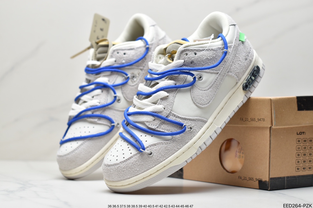 370 Off-White x Nike Dunk Low NO.3白鞋带 DM1602-118