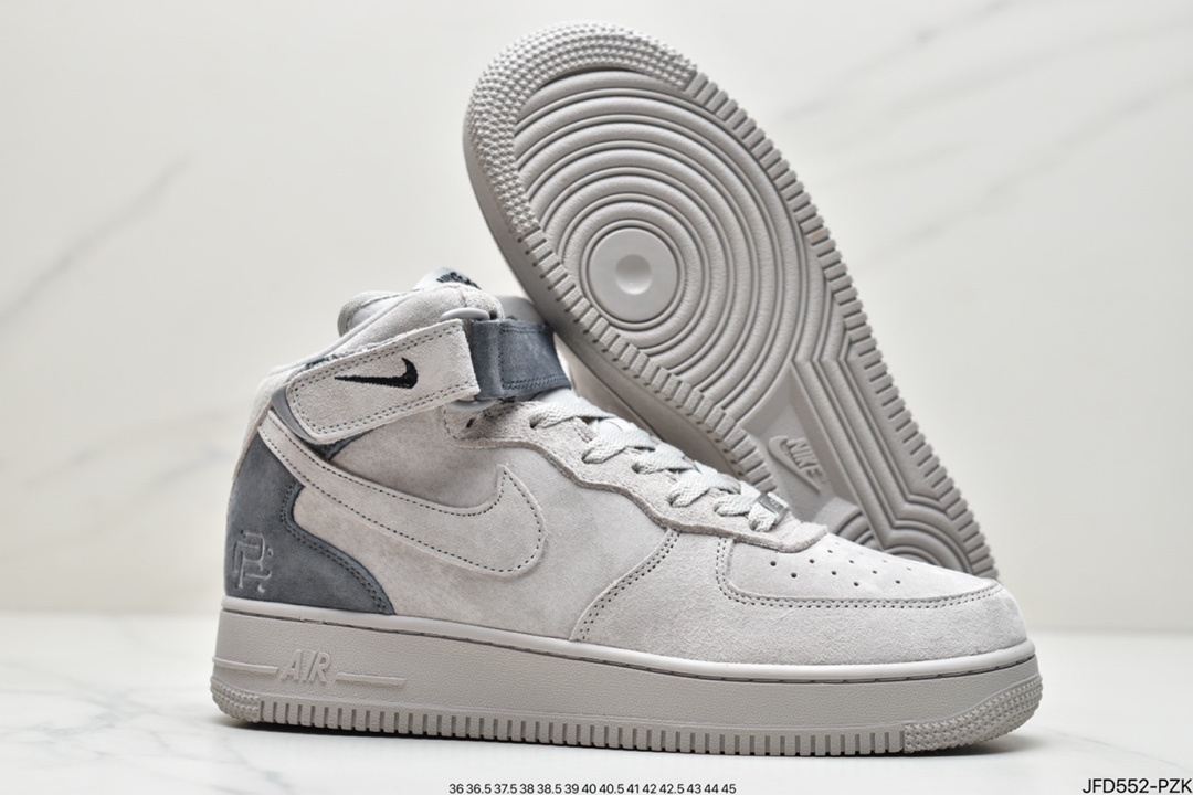 170 空军卫冕冠军联名款 Nike Air Force1 Mid x Reigning Champ 空军一号低帮运动休闲板鞋 AA1117-118