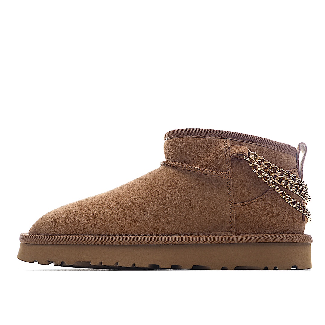 G0 河南代工厂顶级货 区别市面版本 欢迎对比UGG皮毛一体雪地靴 前后两穿链条