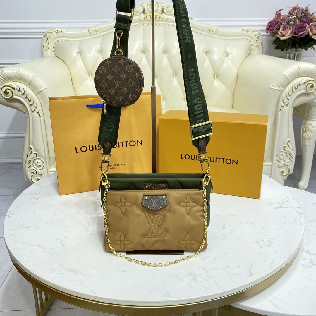 Louis Vuitton LV Multi Pochette Accessoires Bags Handbags for sale online
 Apricot Color Black Dark Green Red Embroidery Mini M58980