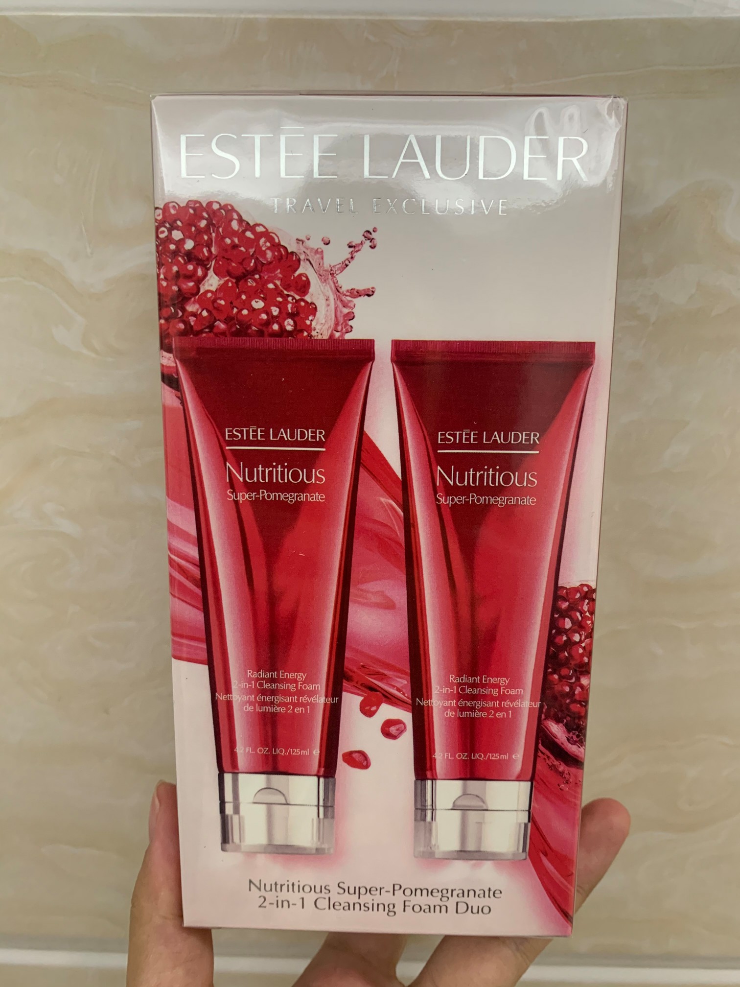 ¡35! ¡Precio por unidad! Set de dos limpiadores faciales de granada roja de Estée Lauder versión antigua, versión Mingt…