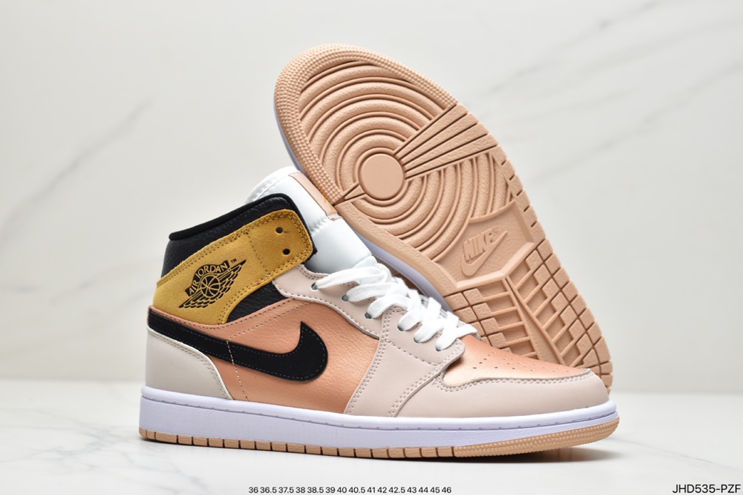190 Air Jordan 1 Mid SE“Particle Beige”岩茶古铜配色DD2224-200