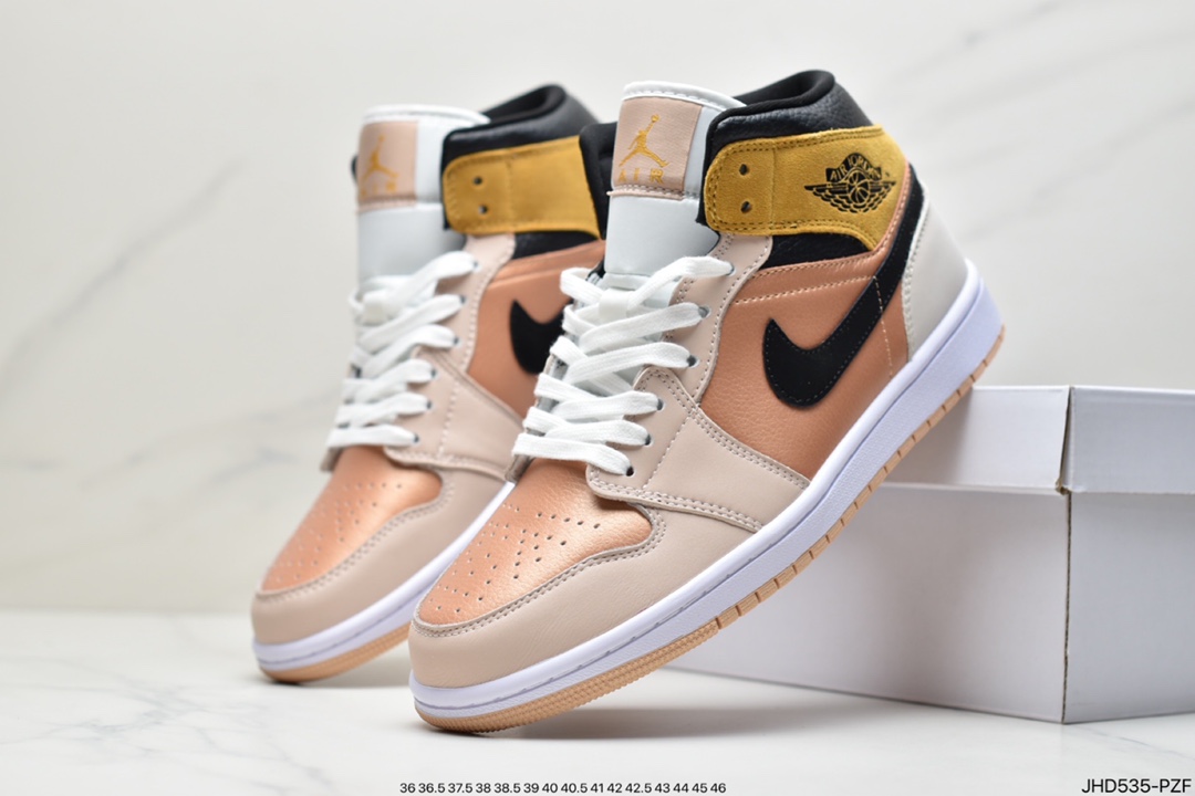 190 Air Jordan 1 Mid SE“Particle Beige”岩茶古铜配色DD2224-200