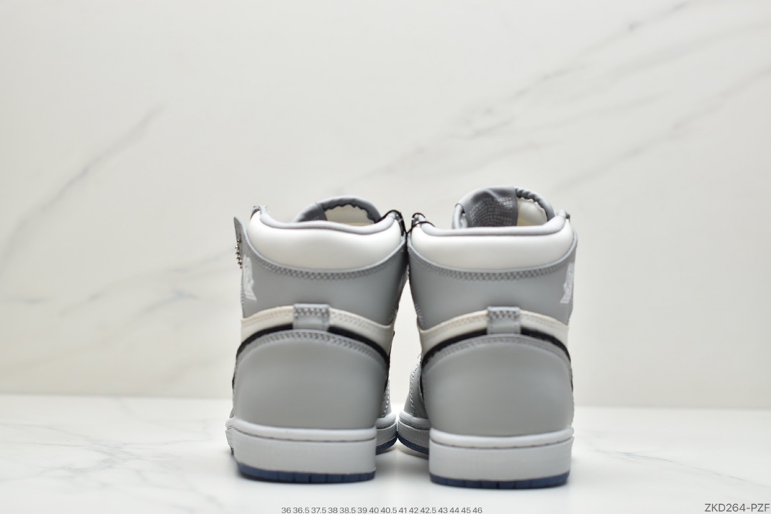 270 迪奥Dior x Air Jordan Brand 1 High OG ”Grey”AJ1乔丹一代运动篮球鞋 CN8607-002