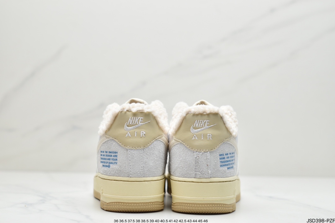 200 耐克Nike Air Force 1 Low 毛绒内里浅卡其空军一号低帮运动休闲板鞋DO7195