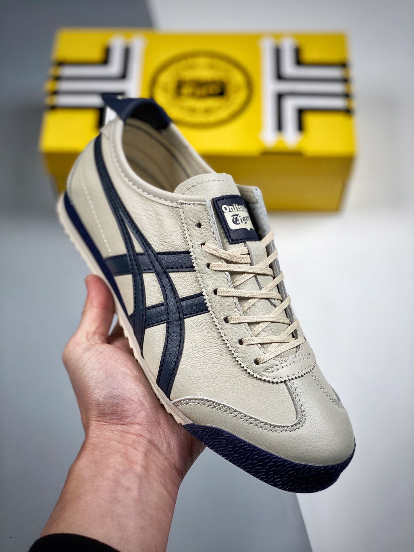 Asics Onitsuka tiger 鬼冢虎 zapatos hechos a mano, Asics Onitsuka tiger de tienda oficial, piel de cordero de primera capa…
