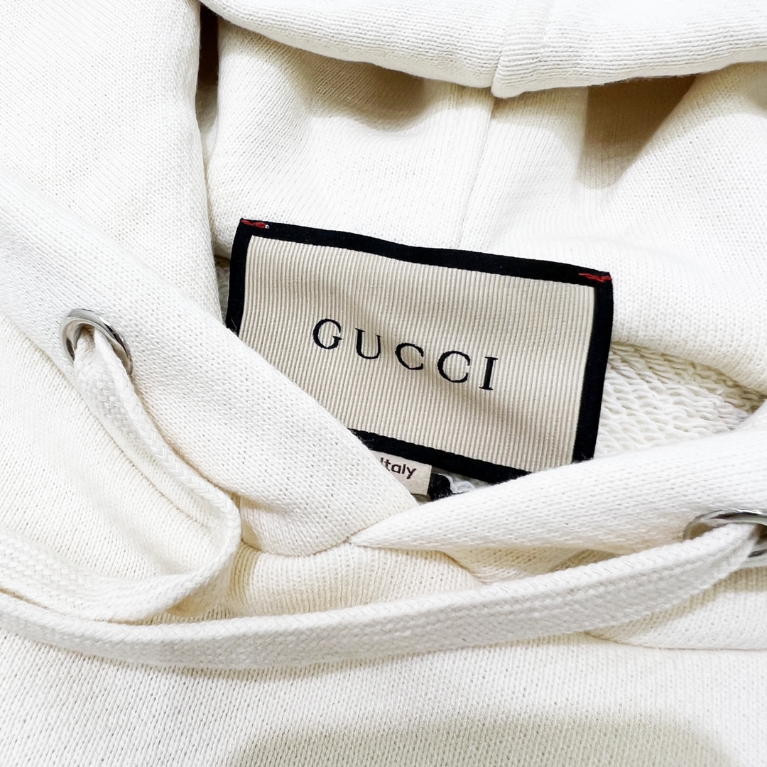 Gucci/古驰 经典方块LOGO印花连帽卫衣