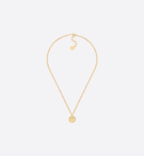 Dior 30 Montaigne Necklace - Gold Finish Metal with CD Logo 1 Dior 30 Montaigne Necklace - Gold Finish Metal with CD Logo