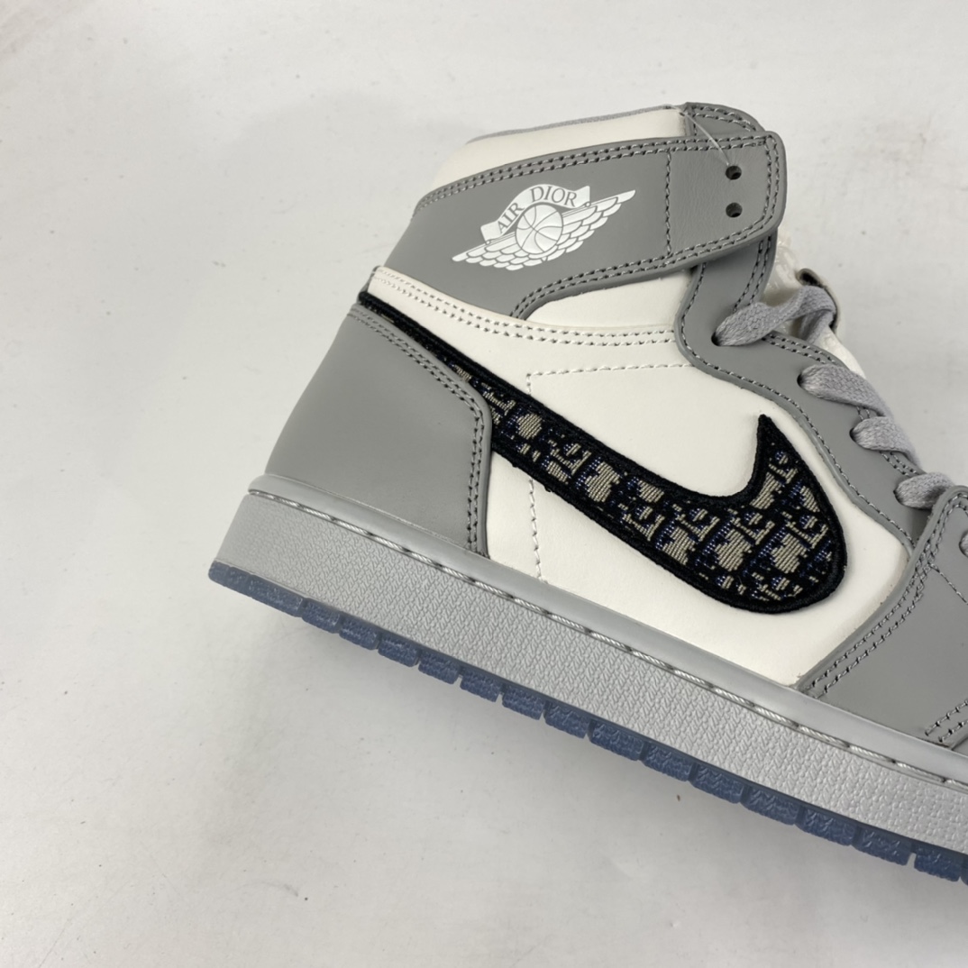260  Dior x Air Jordan 1 High AJ1 乔1迪奥联名白灰高帮 CN8607-002