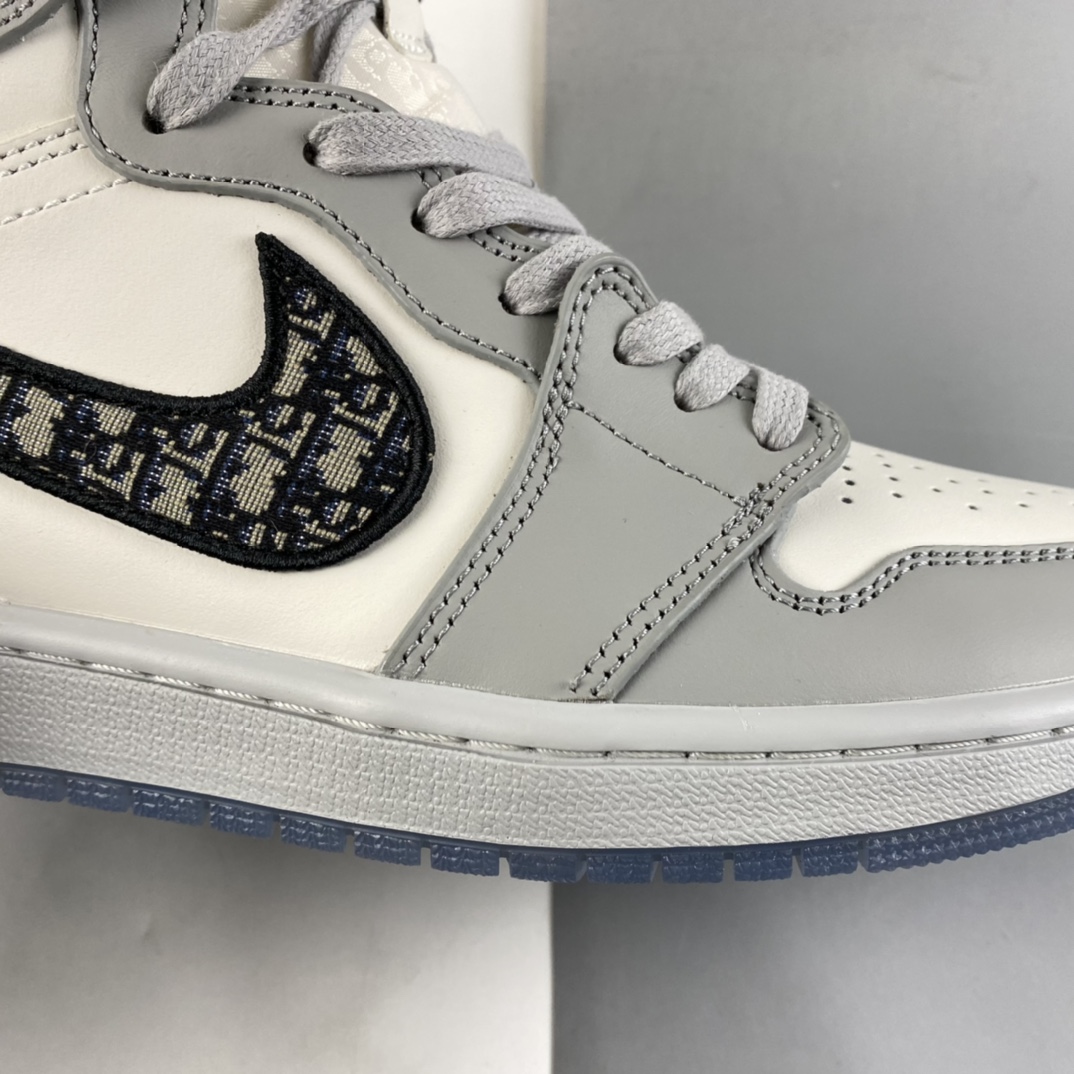 260  Dior x Air Jordan 1 High AJ1 乔1迪奥联名白灰高帮 CN8607-002