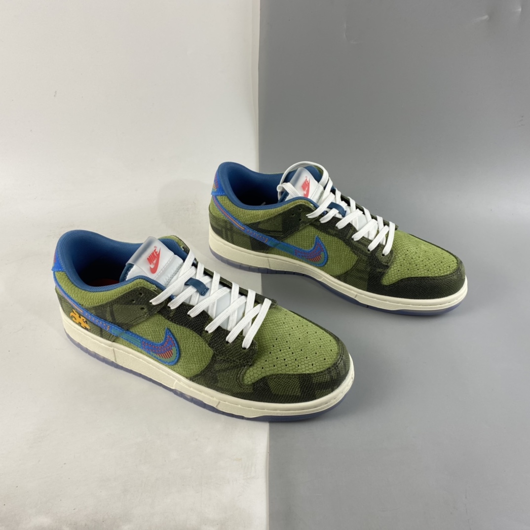 P320  NIKE Dunk Low ”Siempre Familia” 低邦 狂野蜥蜴绿蓝 DO2160-335