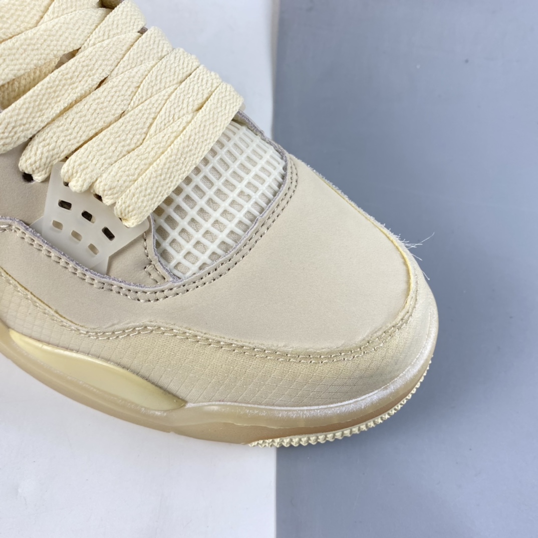 P260  Off-White x Air Jordan 4 Retro ”Cream/Sail” AJ4 乔4中帮复古休闲运动文化篮球鞋 CV9388-100