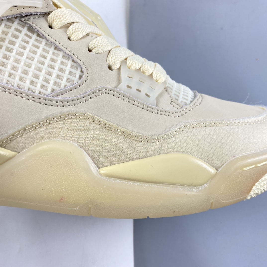 P260  Off-White x Air Jordan 4 Retro ”Cream/Sail” AJ4 乔4中帮复古休闲运动文化篮球鞋 CV9388-100