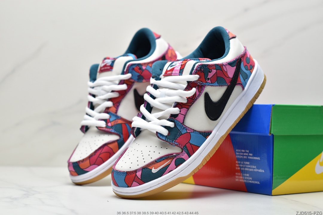 240 Parra x Nike SB Dunk Low”Abstract Art” 白蓝红 抽象艺术 扣篮系列低帮休闲运动滑板板鞋DH7695-600