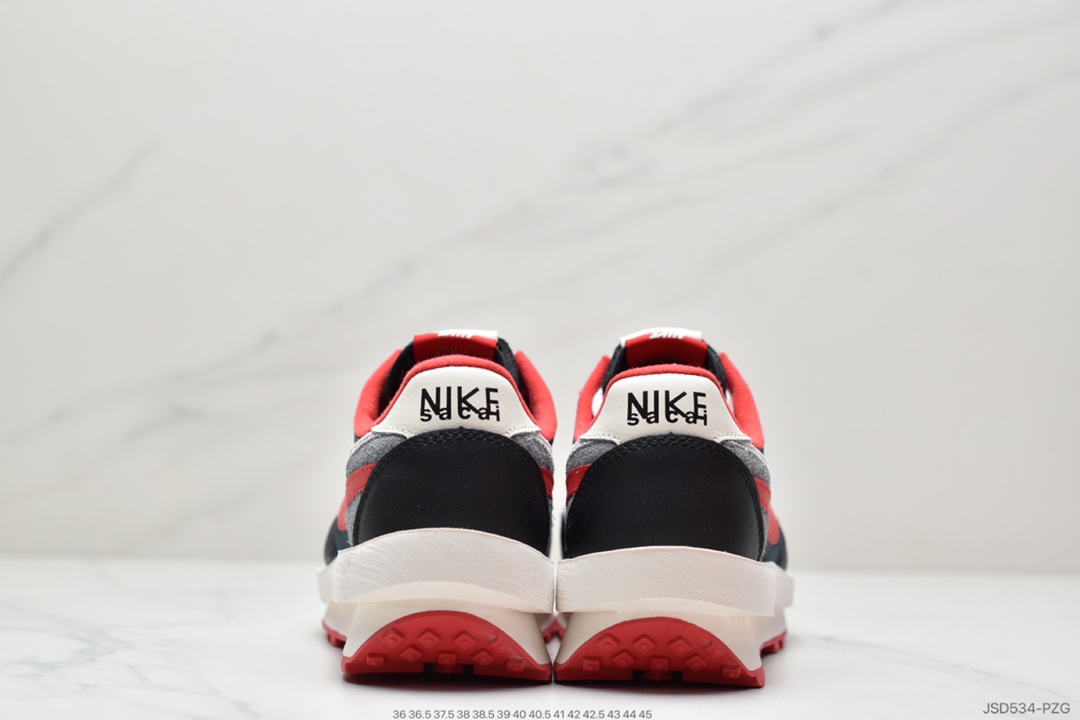 200 Undercover x Sacai x Nike LDWaffle”Midnight Spruce/University Red” DJ4877-300