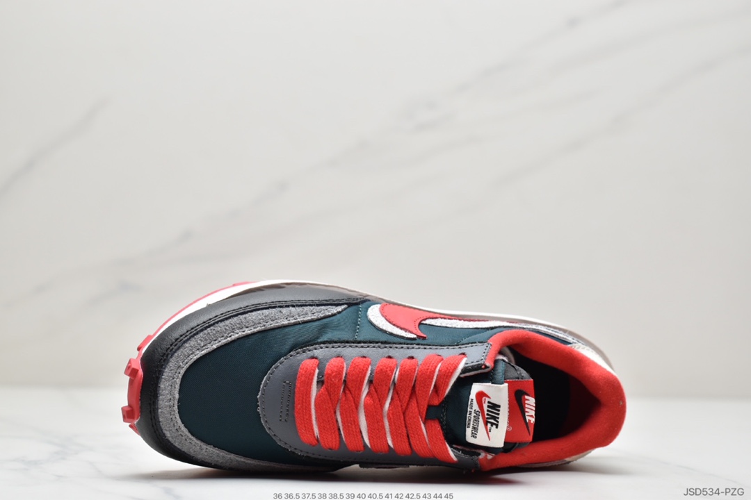 200 Undercover x Sacai x Nike LDWaffle”Midnight Spruce/University Red” DJ4877-300