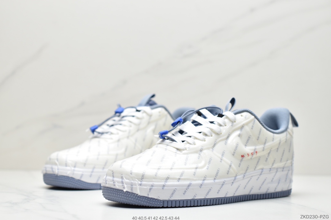 270  Nike Air Force 1 Experimental-Type N. 354”USPS”空军一号经典低帮百搭休闲运动板鞋“面包白蓝海绵泡泡糖”CZ1528-100