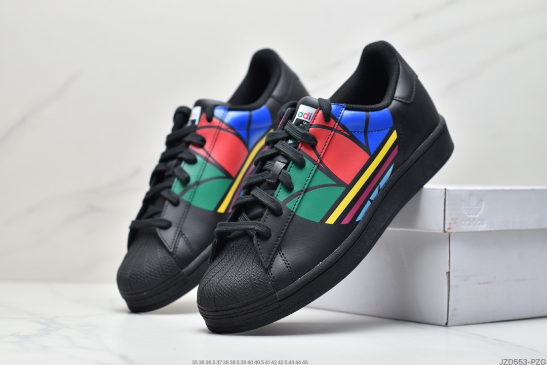 140 阿迪达斯官网三叶草贝壳头 SUPERSTAR PURE男女经典运动鞋FU9518