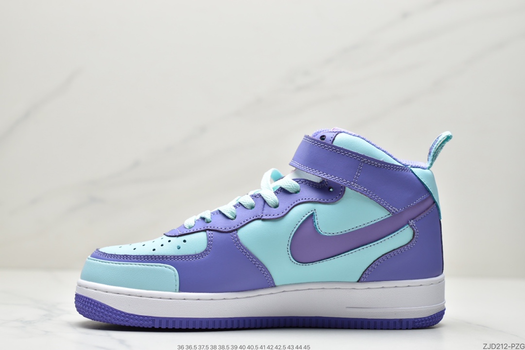 240 耐克Nk Air Force 1空军一号中帮板鞋 3M反光 紫罗兰CV3039-107