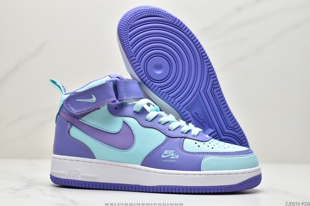 240 耐克Nk Air Force 1空军一号中帮板鞋 3M反光 紫罗兰CV3039-107