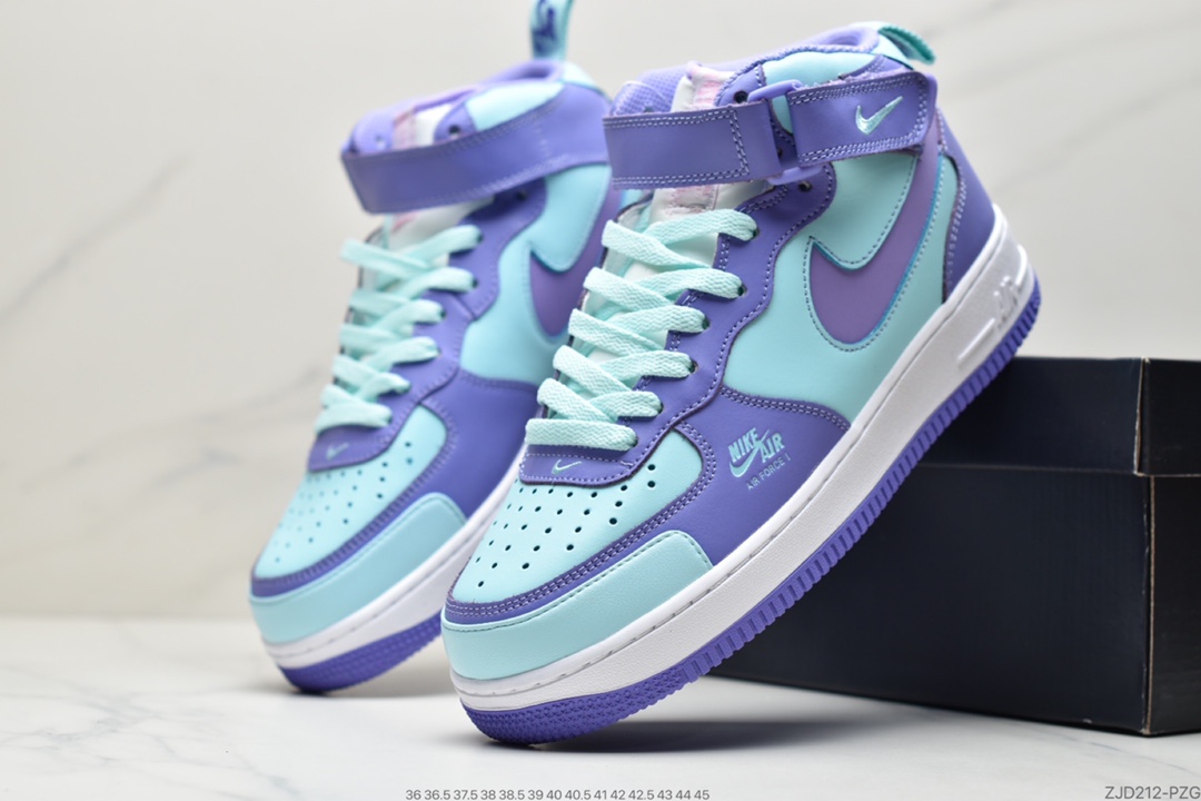 240 耐克Nk Air Force 1空军一号中帮板鞋 3M反光 紫罗兰CV3039-107