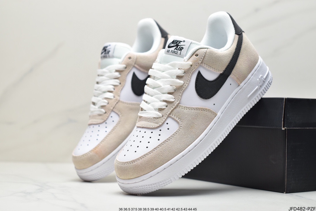 170 Nike Air Force 1 Low ski 米白黑勾 BQ8988-100