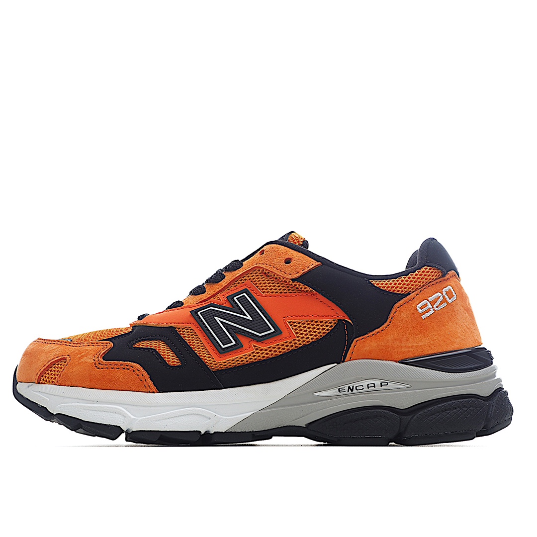 G5 New Balance M920系列 复古老爹风休闲运动慢跑鞋 M920NBR 采用猪巴革麂皮拼接透气网眼织物鞋面 中底搭载碳素纤维缓震板