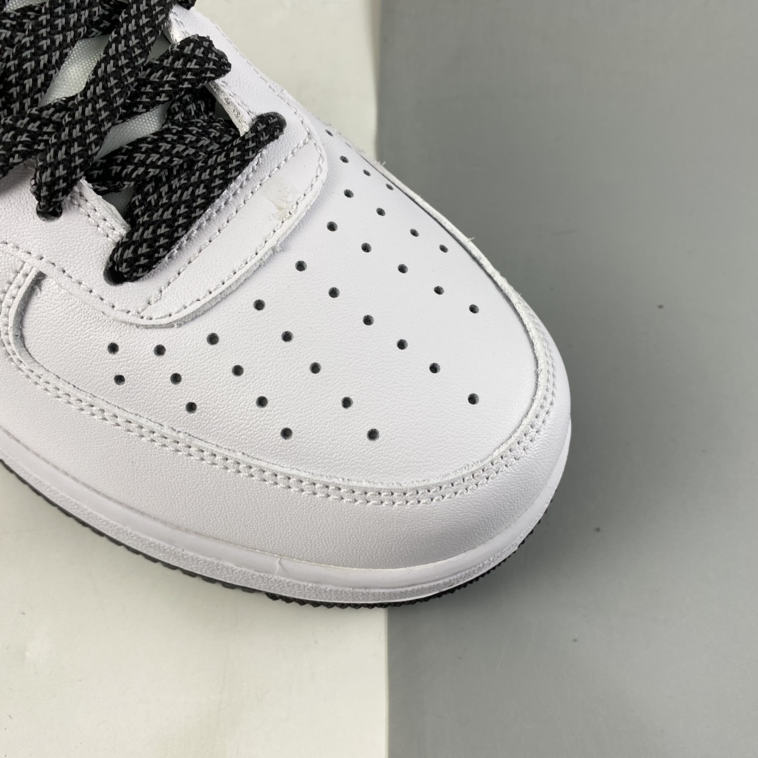 P240  NIKE Air Force 1 AF1 Mid 全白镭射勾中邦板鞋 366731-808
