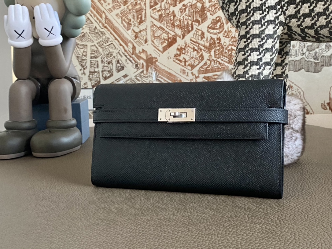 Replica US
 Hermes Kelly Wallet Calfskin Cowhide Epsom H0140138