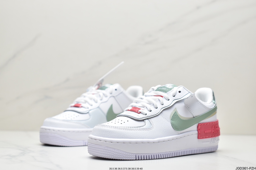 180 耐克Nike WMNS Air Force 1 Shadow 马卡龙空军一号轻量增高低帮百搭板鞋CI0919-112