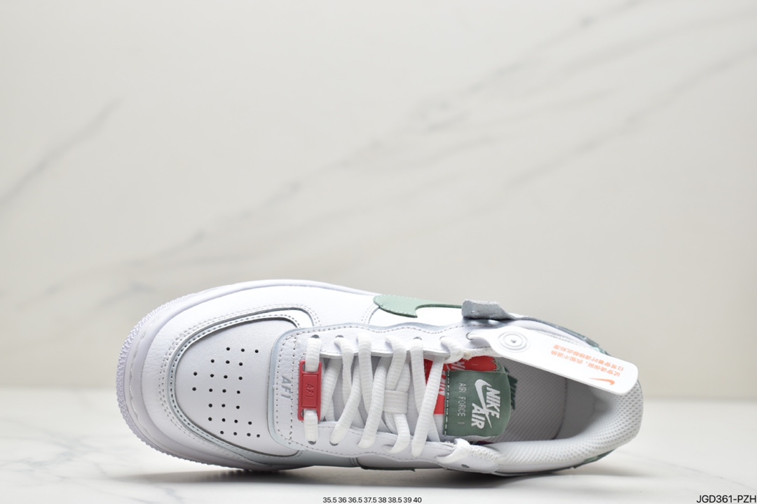 180 耐克Nike WMNS Air Force 1 Shadow 马卡龙空军一号轻量增高低帮百搭板鞋CI0919-112