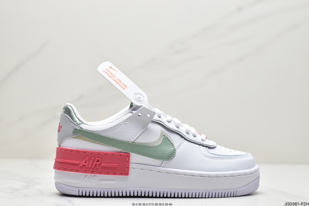 180 耐克Nike WMNS Air Force 1 Shadow 马卡龙空军一号轻量增高低帮百搭板鞋CI0919-112