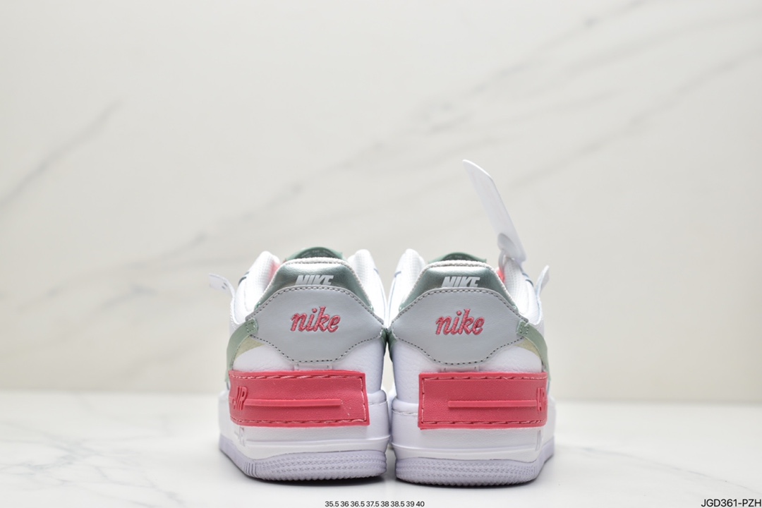180 耐克Nike WMNS Air Force 1 Shadow 马卡龙空军一号轻量增高低帮百搭板鞋CI0919-112