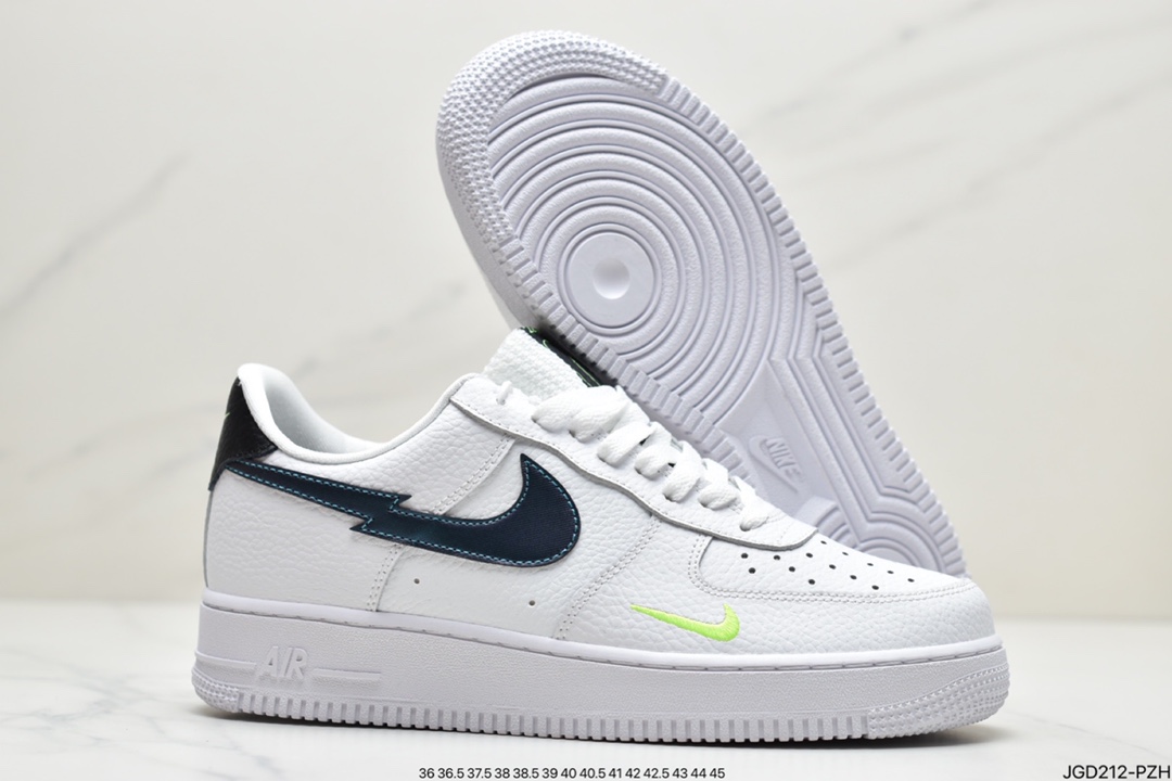 180 空军一号AF1闪电断钩头层皮低帮板鞋 Nike Air Force 1 Low DJ6894-100