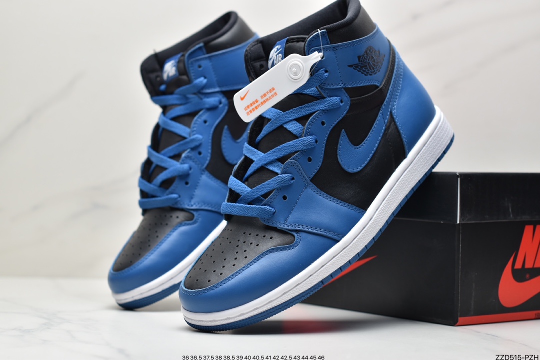 250 Air Jordan 1 High OG ” Datk Marina Blue ” 黑蓝 AJ1乔1高帮文化篮球鞋 555088-404