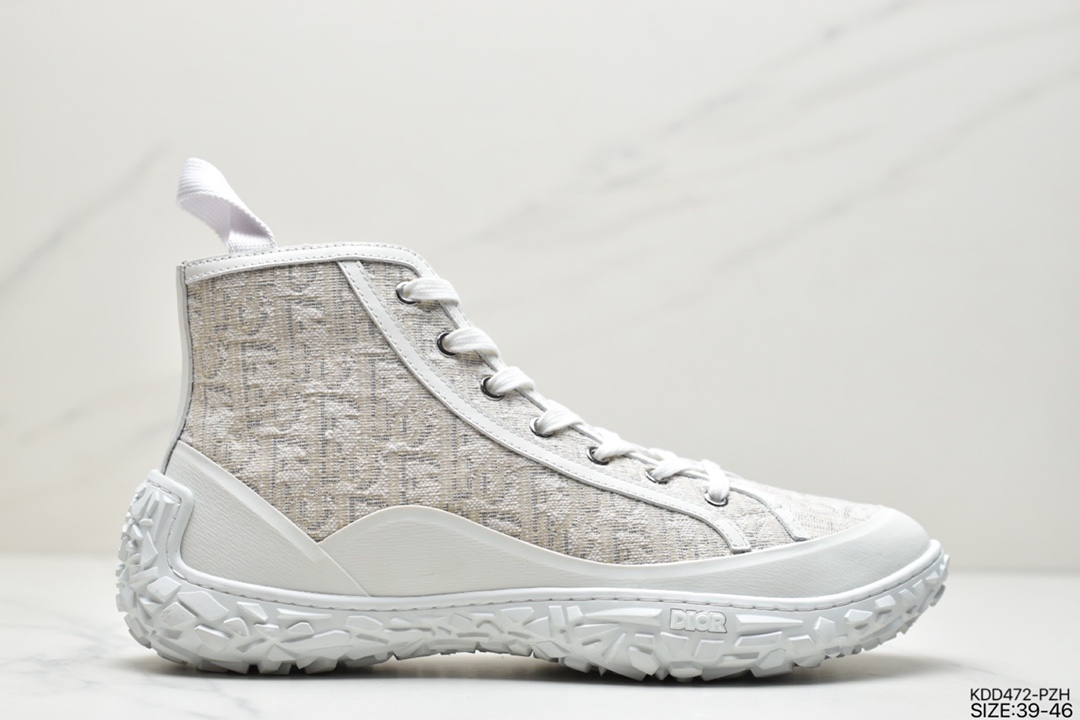 450 Dior迪奥 B28 Oblique Low Top Sneakers B28 休闲板鞋“黑暗蓝卡其灰刺绣CD重影”3SN277ZJW_H961