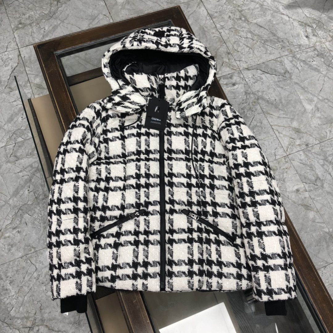 Chanel Clothing Down Jacket Shop Designer
 White Lattice Weave Duck Down Goose Winter Collection