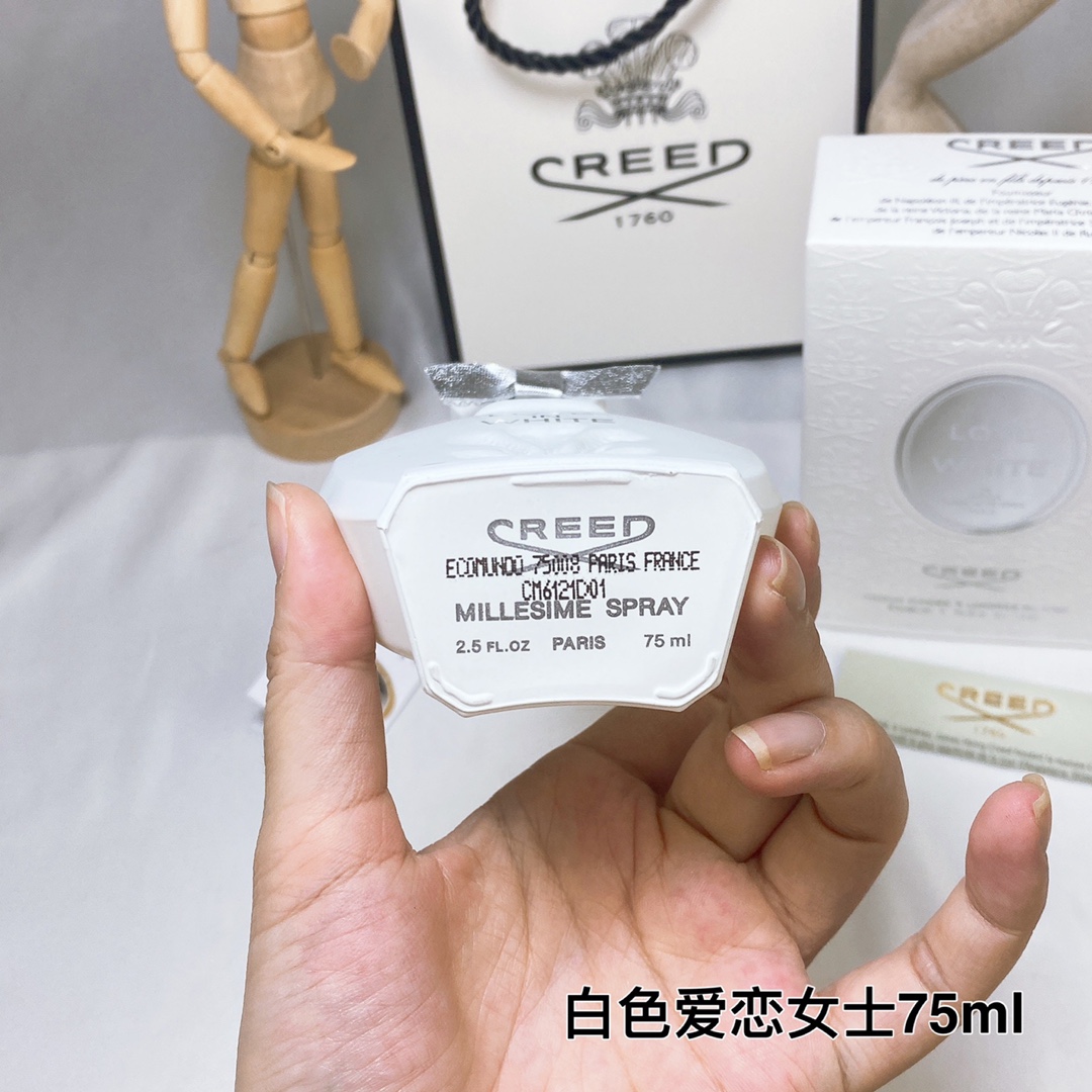 85包邮💰💰💰专柜版
CREED 信仰Love In White白色爱恋女士香水75ml
香调:东方花香调
前调:橙子
中调：鸢尾花水仙花木兰大米茉莉玫瑰
后调:檀香木香草龙涎香
属性:女香白色恋爱
标签：花香脂粉柑橘黄色花白色花木香