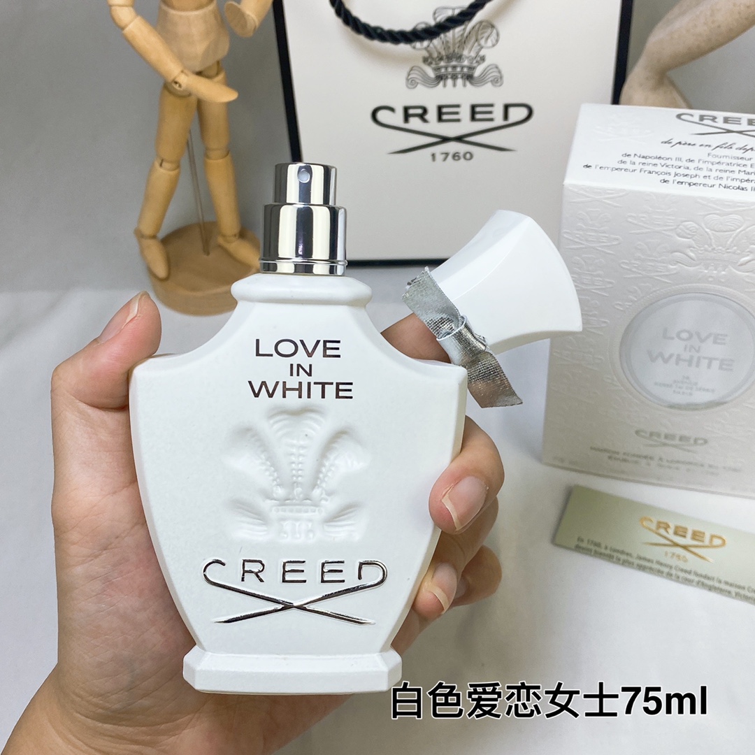 85包邮💰💰💰专柜版
CREED 信仰Love In White白色爱恋女士香水75ml
香调:东方花香调
前调:橙子
中调：鸢尾花水仙花木兰大米茉莉玫瑰
后调:檀香木香草龙涎香
属性:女香白色恋爱
标签：花香脂粉柑橘黄色花白色花木香