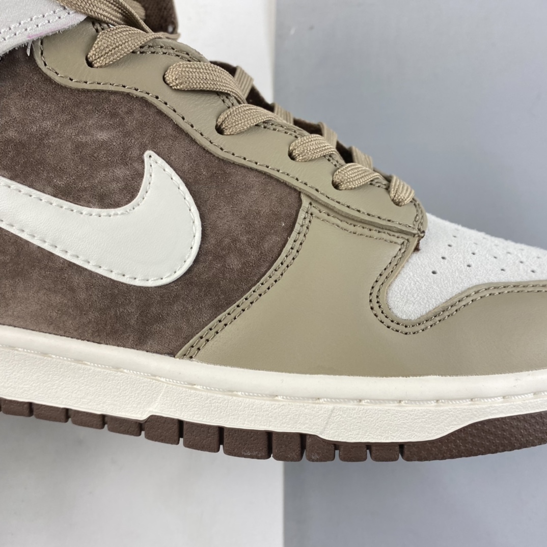P400 NIKE Dunk High ”Light Chocolate” 滑板鞋 DH5348-100