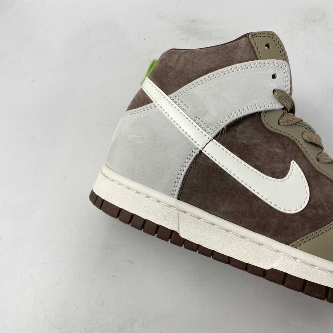 P400 NIKE Dunk High ”Light Chocolate” 滑板鞋 DH5348-100