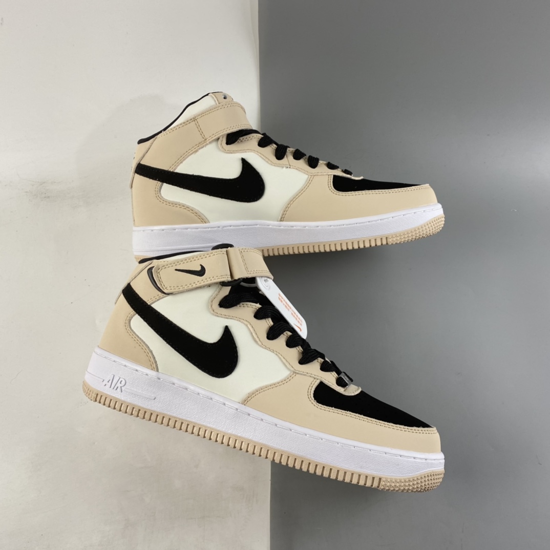 P260  NIKE Air Force 1’07 Mid 奶茶色 空军一号中帮休闲板鞋 HD2523-156