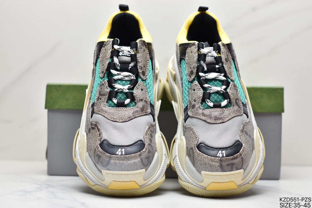 480 古驰Gucci x 巴黎世家Balenciaga Triple S Clear Sole Sneaker”The Hacker Project”时装681067 UMO20 9795