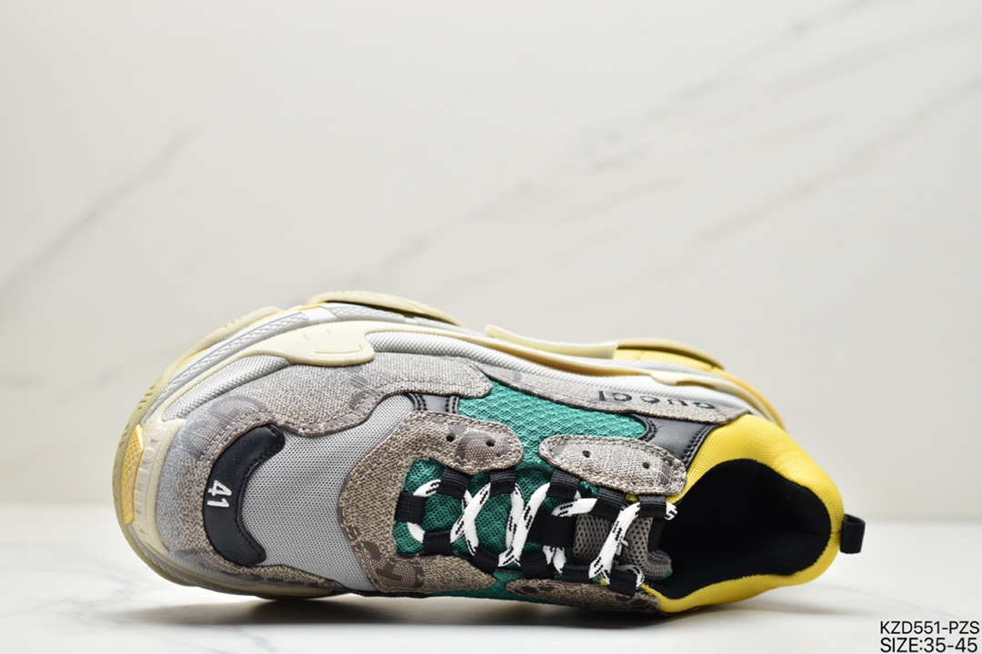 480 古驰Gucci x 巴黎世家Balenciaga Triple S Clear Sole Sneaker”The Hacker Project”时装681067 UMO20 9795